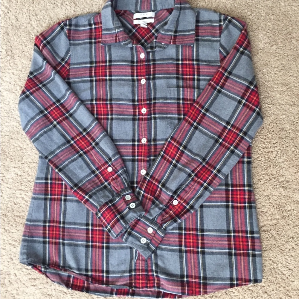 J. Crew women’s boy fit flannel EUC
